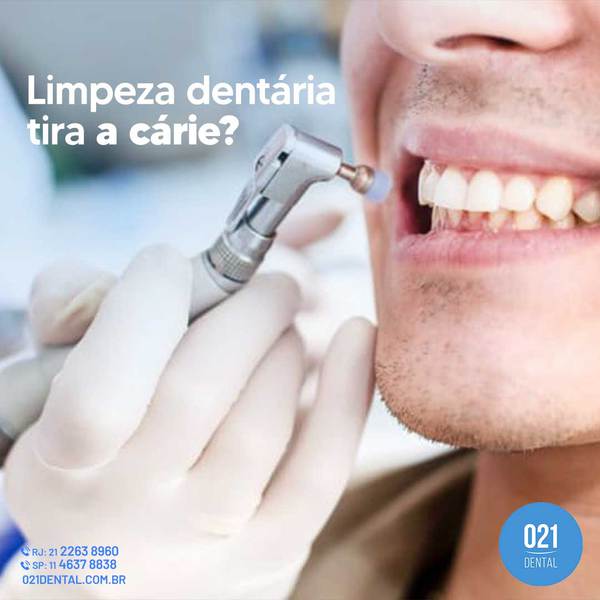 Limpeza dentária tira a cárie